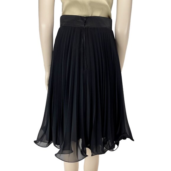 VERA MONT Luxury Designer Frill Crinoline Pleated Black Skirt Waist 26.5 in - Picture 9 of 12